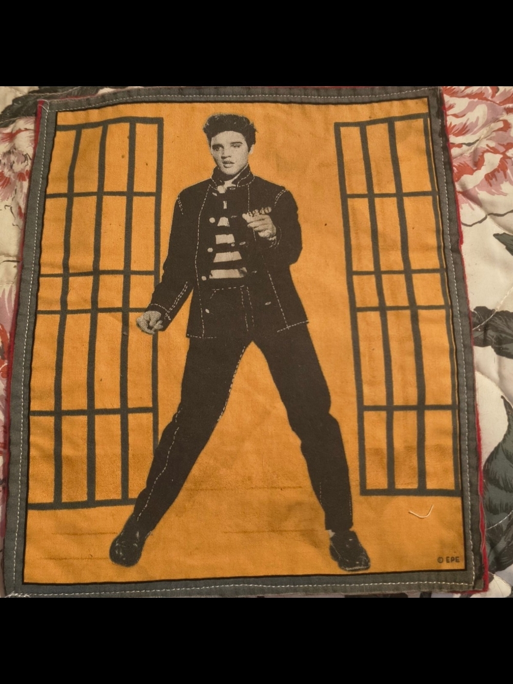 Young Elvis Presley Jailhouse Rock Quilt Panel Cotton Fabric 10X8.5 Inch